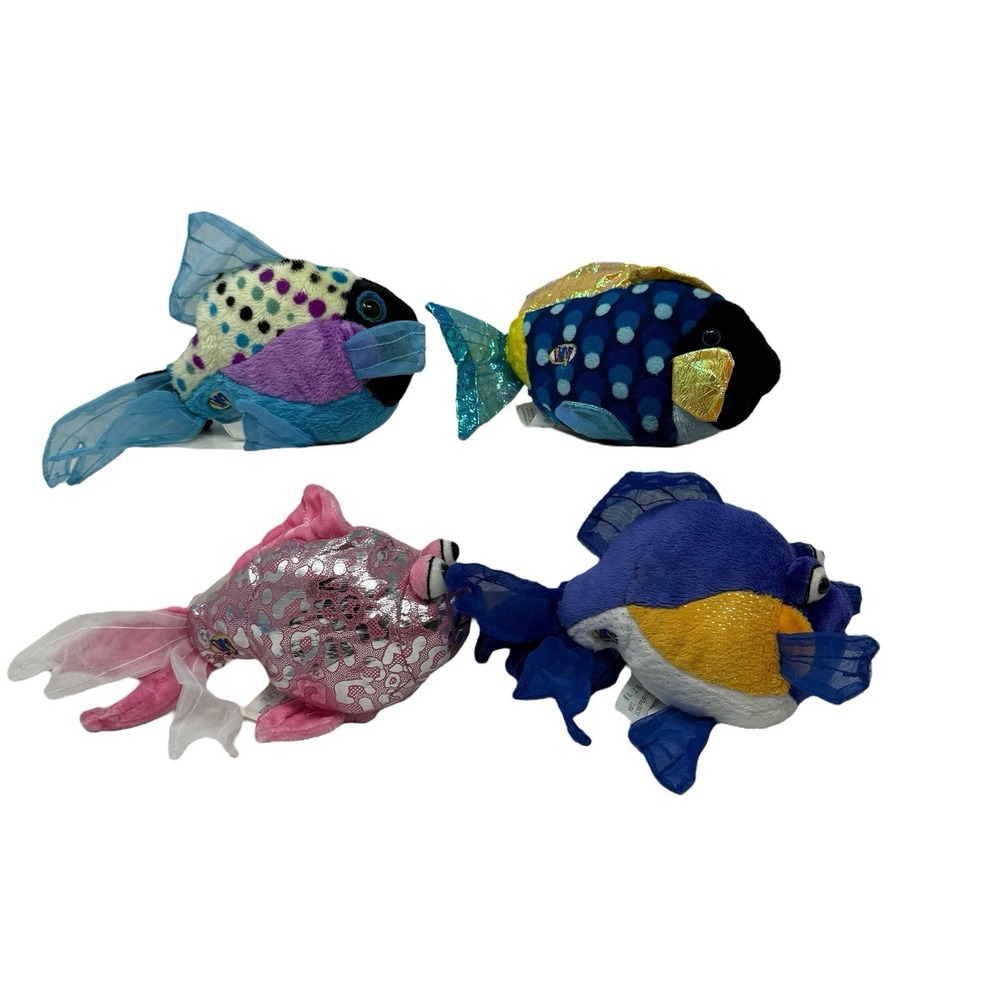 Ganz Webkinz LilKinz Plush Lot‎ of 5 Fish Stuffed Animal Toy No Code